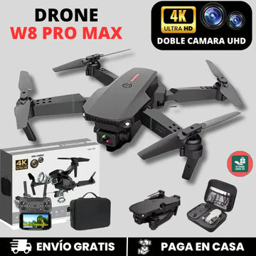 NUEVO DRONE  W8 PRO MAX 2025 CON INTELIGENCIA ARTIFICIAL + 2 BATERÍAS ADICIONALES Y ESTUCHE DE REGALO